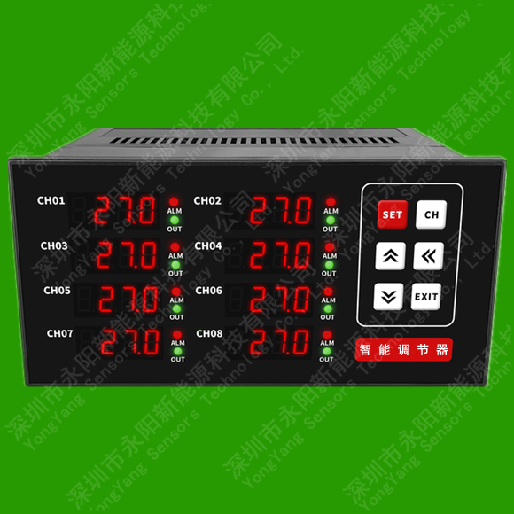PT100/PT1000/熱電偶鉑熱電阻多路溫度控制器（可輸出RS485及帶控制）